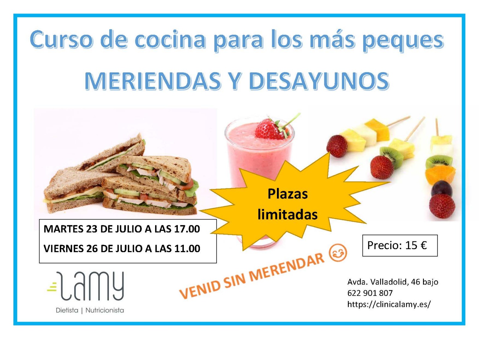 Dietista Nutricionista en Soria: Curso de cocina para los más peques. MERIENDAS Y DESAYUNOS